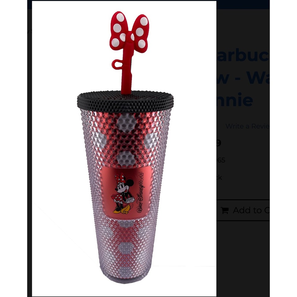 Disney Parks Starbucks Minnie Mouse Red White Polka Dot Tumbler 2024 NIB
